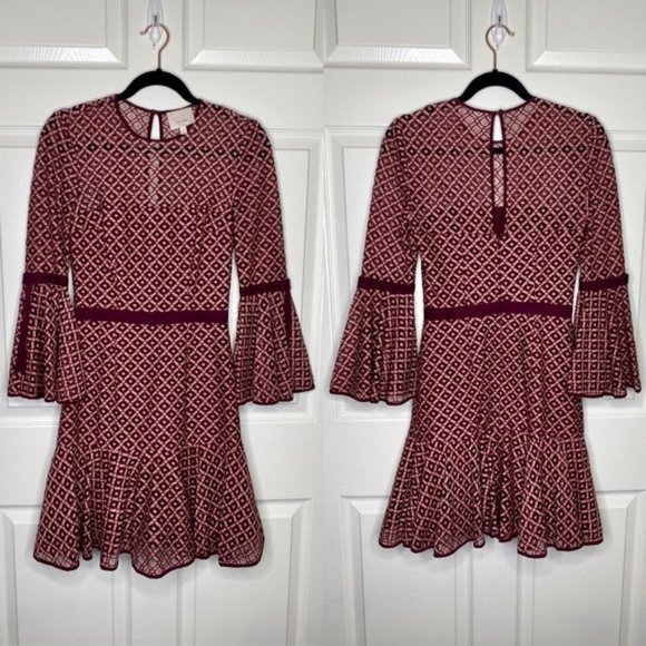 cinq a sept Cossette Lace Bell-Sleeve Dress - Picture 2 of 13